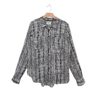 Anthropologie Holding Horses Samie Top Womens 12 White Button Up Long Sleeve